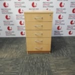 Beech Desk High Multi-Drawer Unit