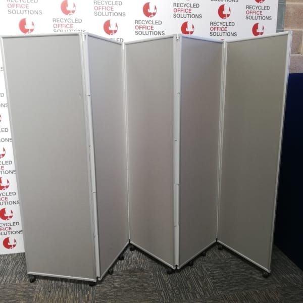 Light Grey Folding Room Divider