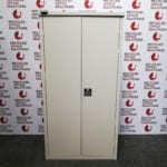 Grey Metal 2 Door Cupboard