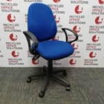 Blue Operator Chair with Arms - Type 5