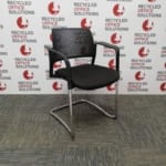 Black & Chrome Stacking Chair - Type 5