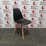 Black Plastic 'Drop' Style Canteen Chairs