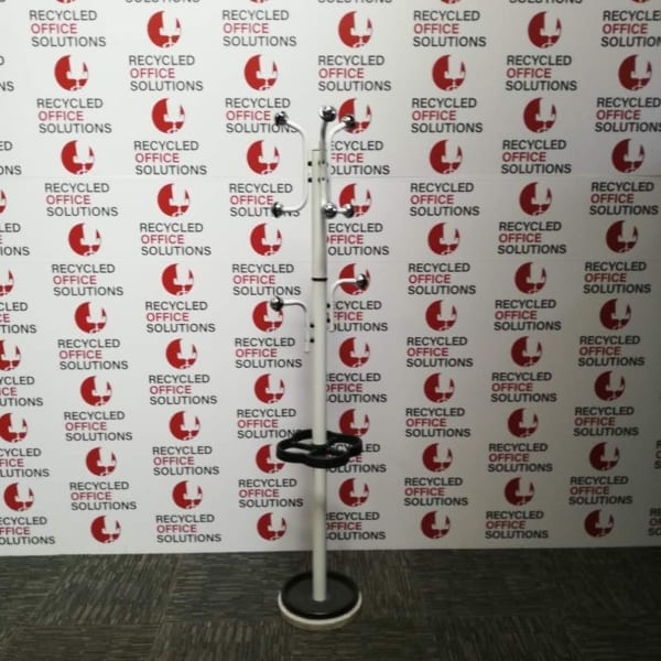White and Chrome Coat Stand