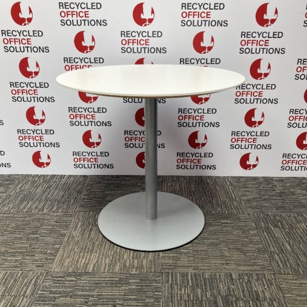 White 80cm Round Table - Type 2