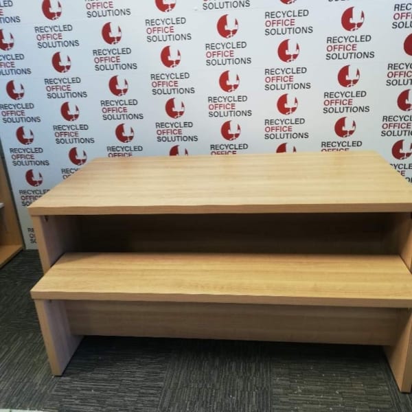 Mid Oak Canteen Table and 2 x Benches