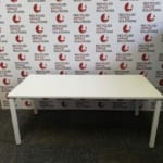 180cm Straight White Desk