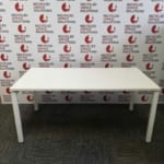 160cm Straight White Desk