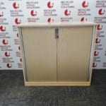 Maple Half Height Tambour Unit (with Shelves)