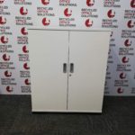 White Wooden 2 Door Half Height Cupboard - Type 1