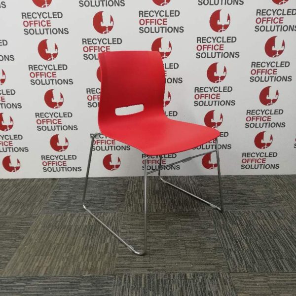 Red Stacking 'Senator' Canteen Chair