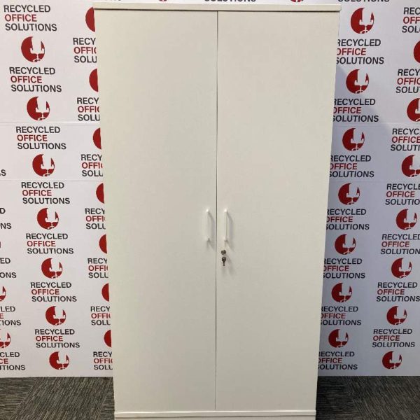 Tall White 100cm Cupboard