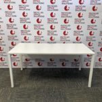White 160cm Desk with Goalpost Legs - Type 1