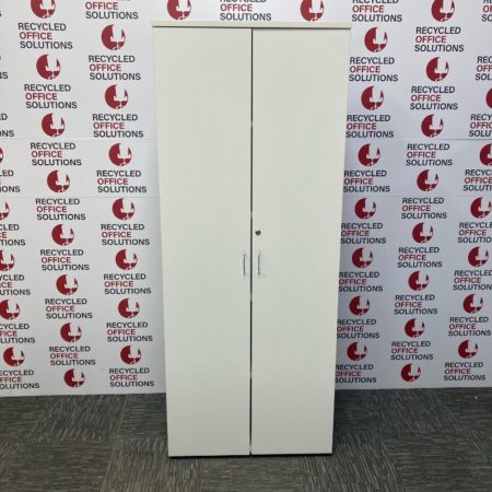 Tall White 80cm Cupboard