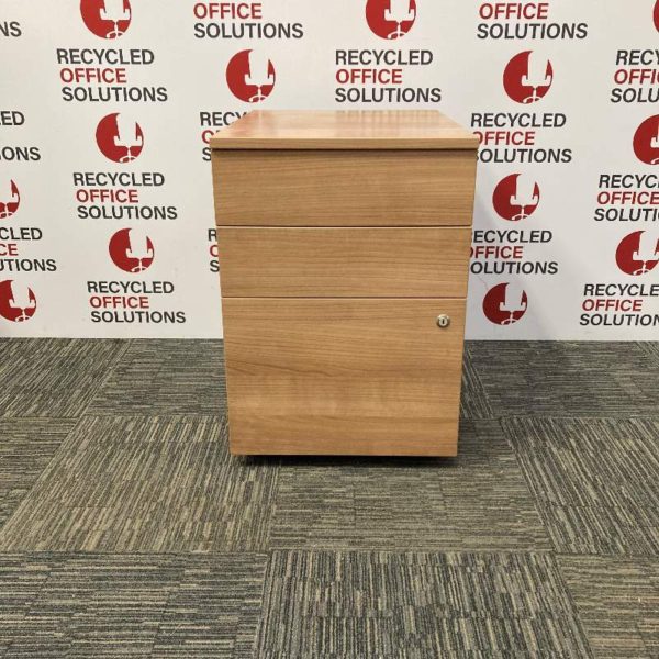 Mid Walnut Under Desk Pedestal- Type 2
