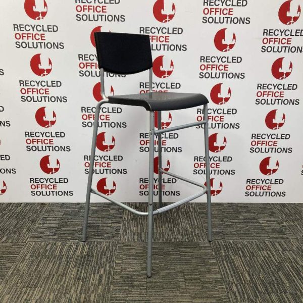 Black Plastic Stacking Bar Stool