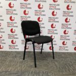 Black Fabric Stacking Meeting Chair