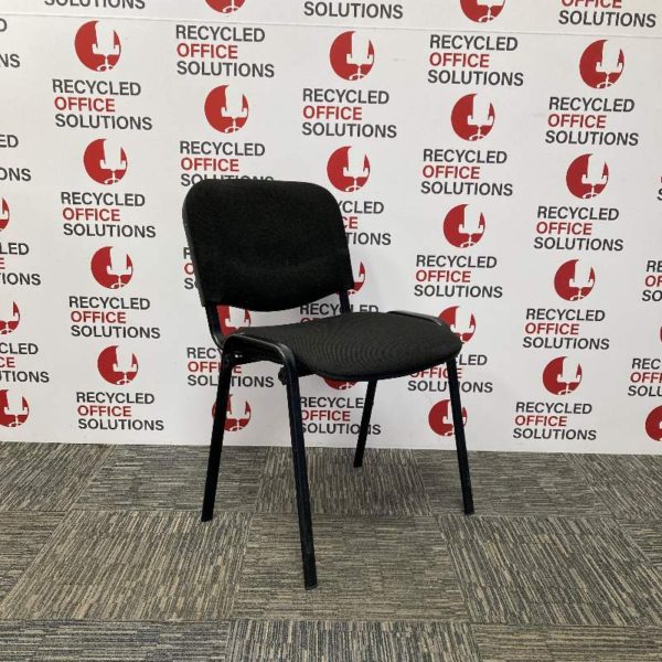 Black Fabric Stacking Meeting Chair