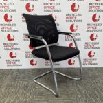 Black 'Sedus' Meeting Chair with Silver Frame