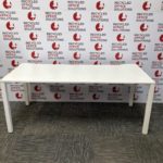 White 180cm Desk with Goal Post Legs
