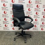 Black Leather Effect Operator Chair