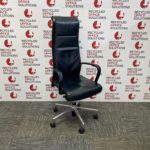 Black Leather Effect High Back Operator Chair - Type 1