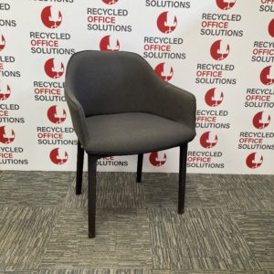 Small Brown Fabric 'Vitra' Reception Chair