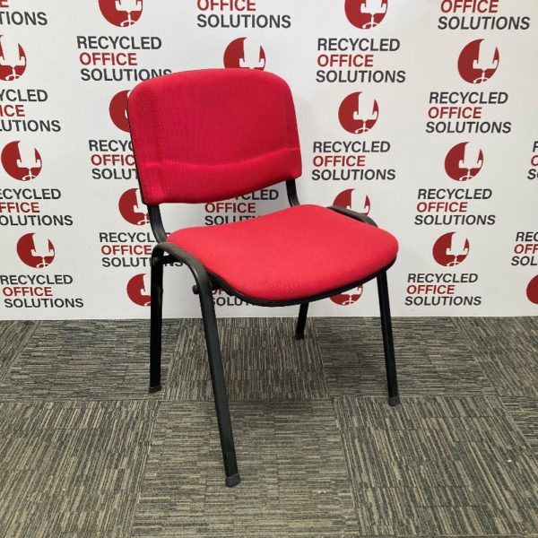 Red Fabric Stacking Meeting Chair