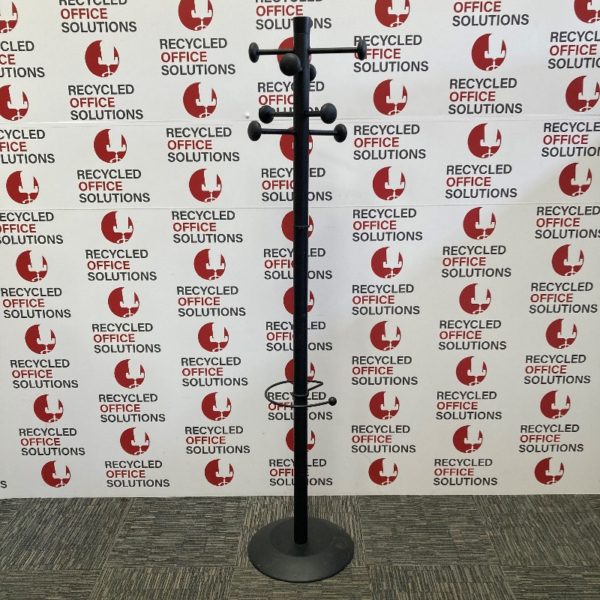 Black Metal Coat Stand with Umbrella Stand