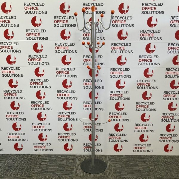 Grey Metal Coat Stand with Umbrella Stand - Type 1