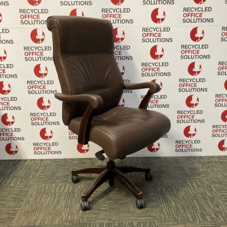 Brown 'Keilhauer Danforth' Leather Executive Chair