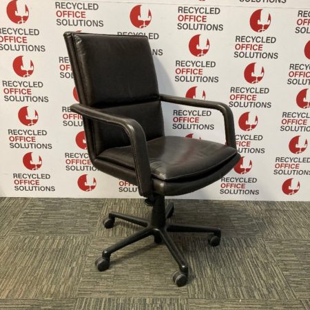 Brown 'Keilhauer' Leather Effect Operator/Task Chair - Type 2