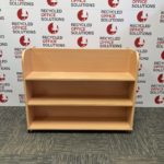 Beech Library Style Book Storage/ Shelving on Wheels