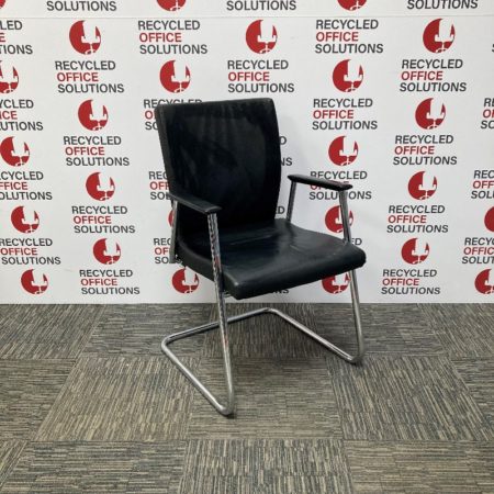 Black and Chrome Meeting Chair - Type 3