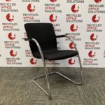 Black Fabric Stacking Reception Chair