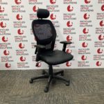 Black Mesh Back Operator Chair with Headrest