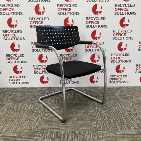 Black 'Vitra Visavis' Stackable Meeting Chair