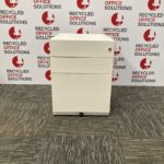 White Metal 3 Drawer Under Desk Pedestal - Type 6