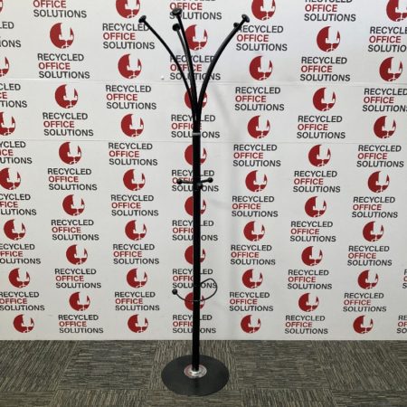 Black Metal Coat Stand with Umbrella Stand - Type 3