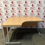 140cm Beech LH Desk