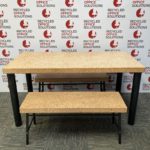'IKEA' Cork Meeting/Canteen Table with Benches