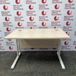 Maple 120cm Desk with White Framework