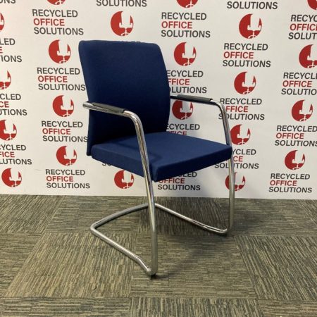 Blue Fabric Stacking Meeting Chair - Type 1