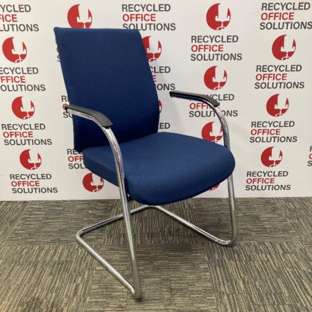 Blue Fabric Stacking Meeting Chair - Type 2