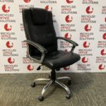 Black Leather Effect 'Executive' Task Chair