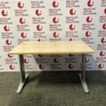 Maple 120cm Desk with Grey Framework
