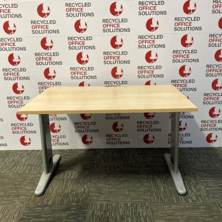 Maple 120cm Desk with Grey Framework