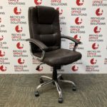 Brown Leather Effect 'Executive' Task Chair