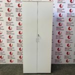 Tall White Wooden 2 Door Storage Unit - Type 1