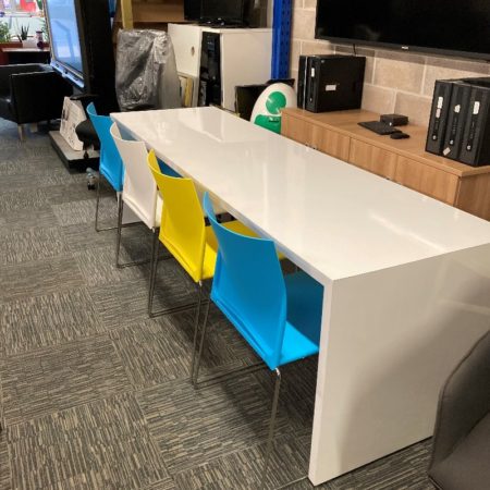 Large Gloss White Canteen/Meeting Table