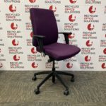 Purple Fabric Operator Chair